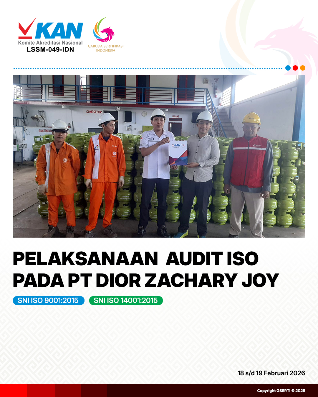 Pelaksanaan Audit ISO 9001 dan 14001 pada PT DIOR ZACHARY JOY