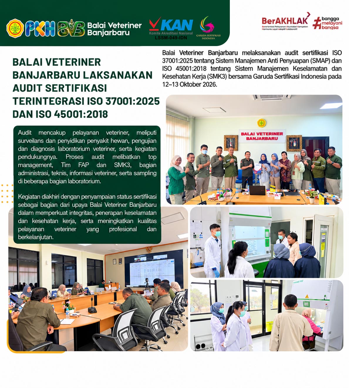Pelaksanaan Audit Sertifikasi Terintegrasi ISO 37001:2025 dan ISO 45001:2018