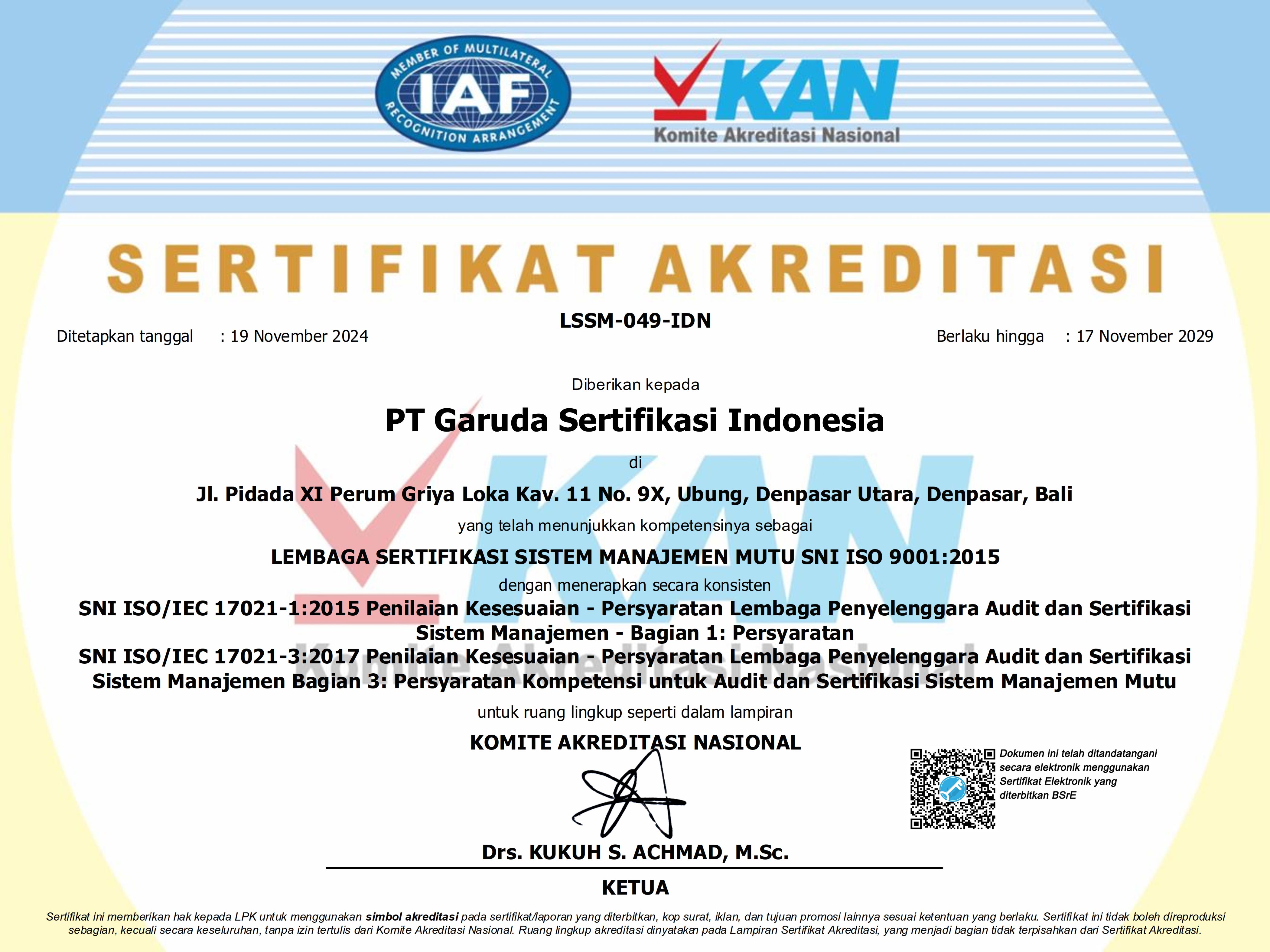 SNI ISO 9001 : 2015