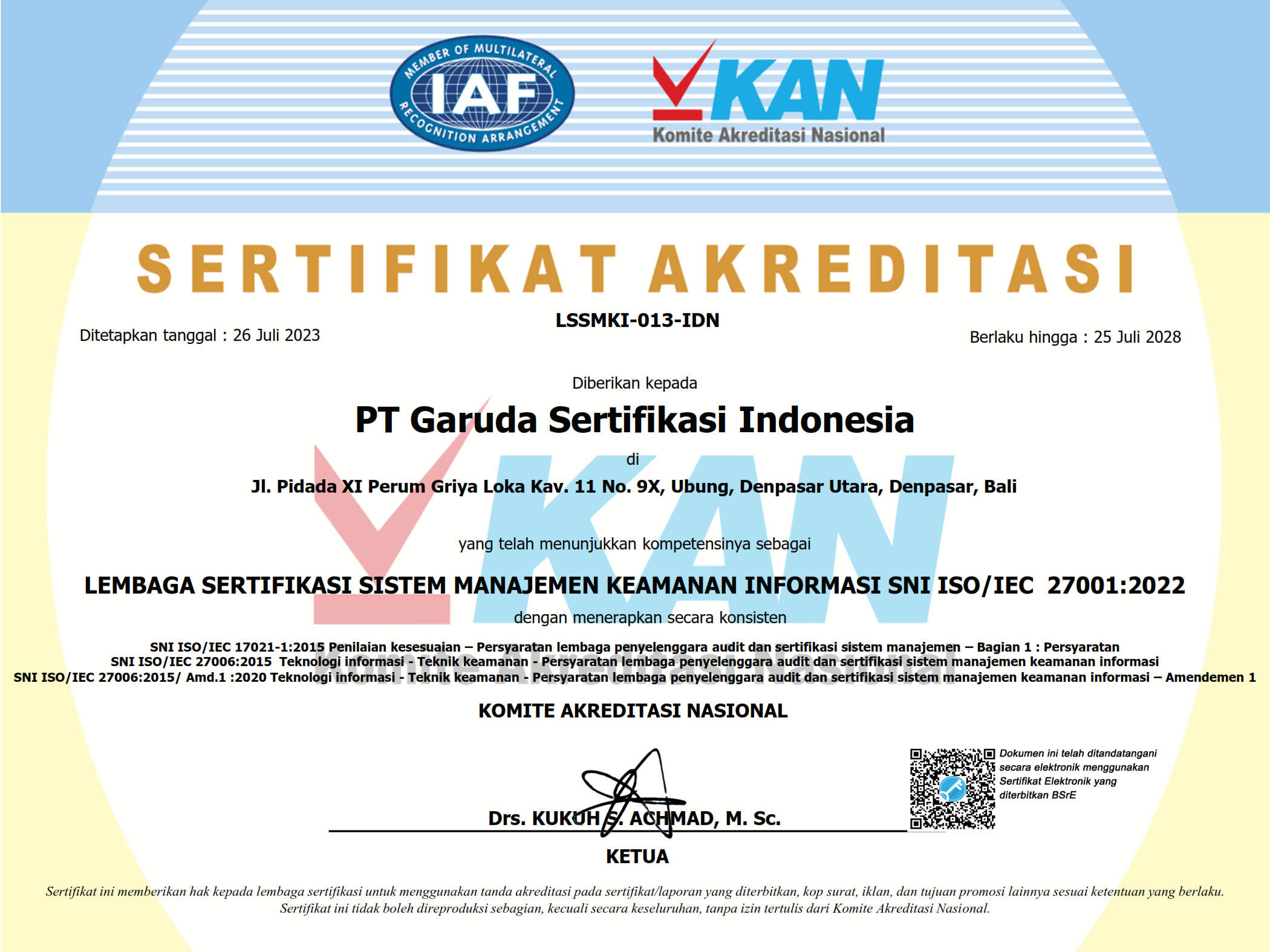 SNI ISO/IEC 27001 : 2022